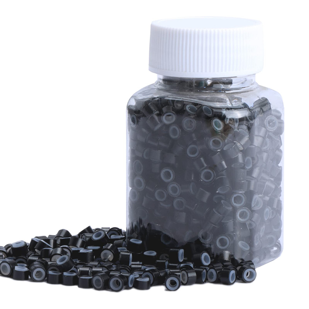 Niaconn Unisex 1000Pcs Micro Link Beads 5Mm For Hair Extensions Silicone Lin