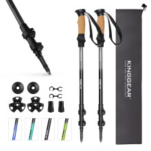 B   ton de marche KINGGEAR - B   tons de randonn   e r   glables en aluminium 7075 Trekki