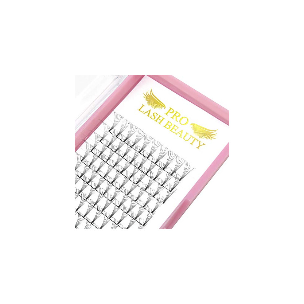 Extensions de cils pr   fabriqu   es en    ventail 7D-D-010-14 Tige courte 07 10 Pr   fabriqu   es V
