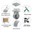 Σιδερένιοι Τροχοί Caster Heavy Duty 4 ιντσών για Εργαλειοθήκες και Πάγκους Εργασίας, 800 LB 4