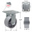 Σιδερένιοι Τροχοί Caster Heavy Duty 4 ιντσών για Εργαλειοθήκες και Πάγκους Εργασίας, 800 LB 3
