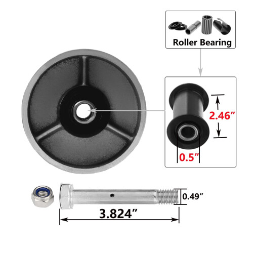 Σιδερένιοι Τροχοί Caster Heavy Duty 4 ιντσών για Εργαλειοθήκες και Πάγκους Εργασίας, 800 LB 1