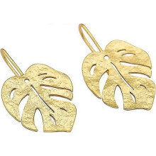 (As show, One size) Plant Leaf Earrings - Palm Leaf Drop Earrings - Vintage Monstera Leaves Earring - Jewelry Gift