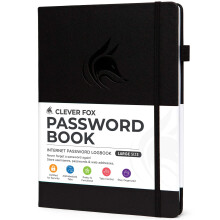 Clever Fox Wachtwoordboek met tabbladen. Internetadres en wachtwoordorganisatie