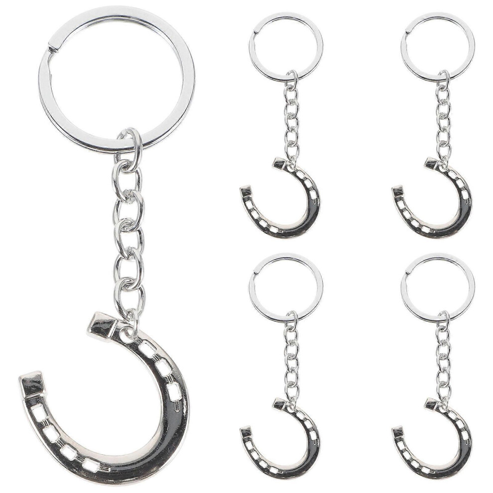 Kricely (As Show, One Size) 5Pcs Decorative Key Chain Exquisite Horseshoe Keychain Hanging Horseshoe Keychain