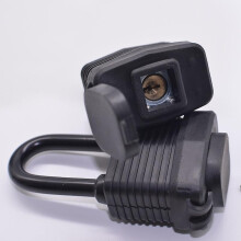 (As show, One size) Waterproof Padlocks Keyed Alike For Outdoor Use, Heavy Duty Laminated Steel Lock Body With Plastic Covered, 1-9/16 Inch. Wide, Long Padlock, Pack Of 2
