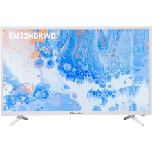 EMtronics EM32HDRWD 32 inch HD LED TV with Built-In DVD Player and Freeview, HDMI, COAXIAL, AUX, USB Port, PVR Recording - White