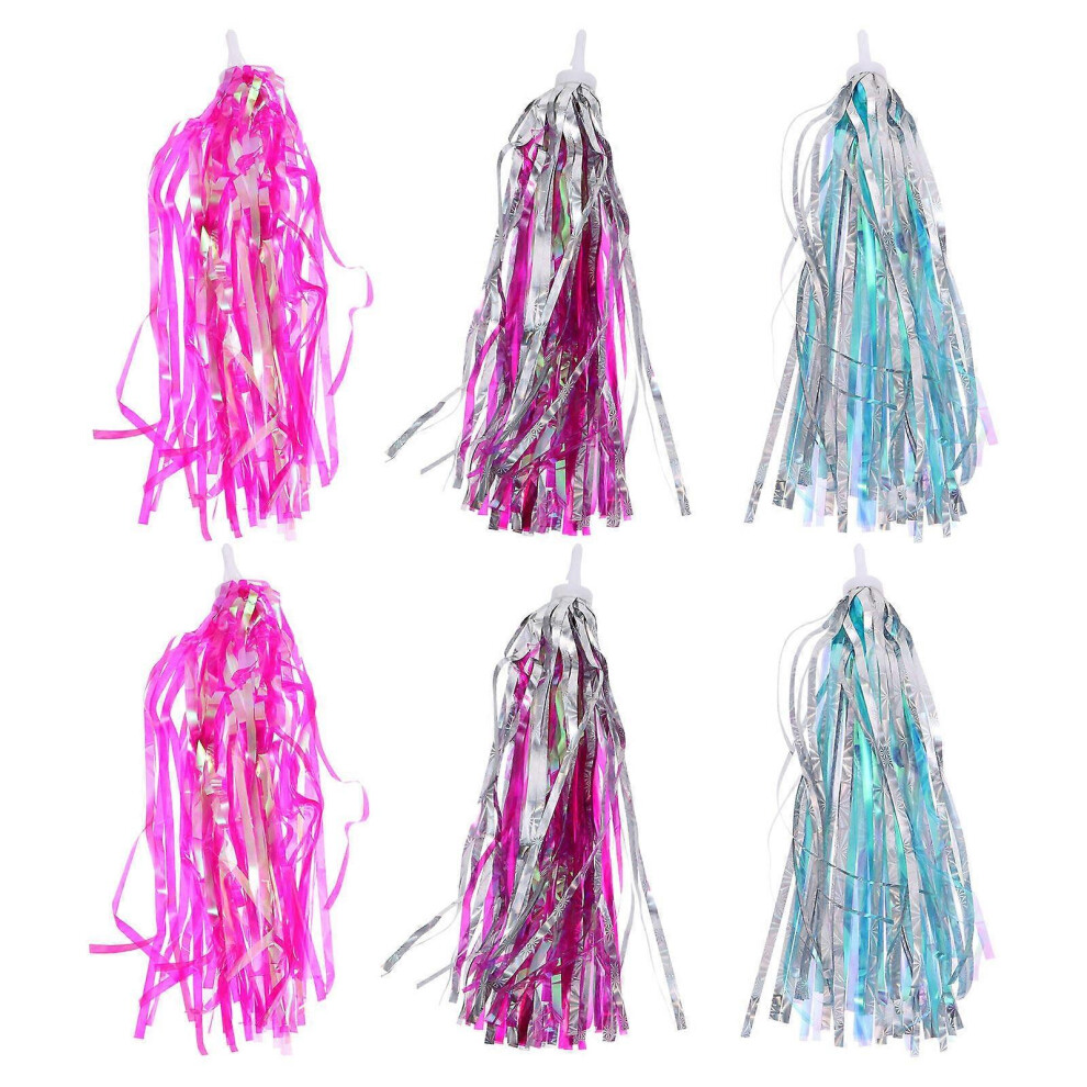 Kricely (As Show, One Size) 3 Pairs Bike Streamers Scooter Tassels Handlebar Streamers Kids Bike Accessories