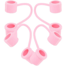 (As show, One size) 4pcs Reusable Drinking Straw Caps Silicone Straw Toppers Straw End Plugs Straw Tips Covers