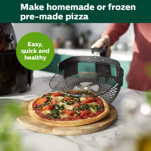 Σετ αξεσουάρ Pizza Master για Philips Airfryer XXL, Δίσκος πίτσας 26 εκ., Έτοιμο σε 8 λεπτά 2