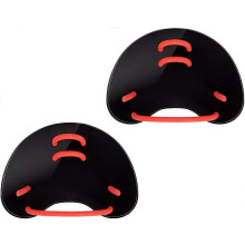 (As show, One size) LINJOU Adult Unisex Tech Paddle Hand Paddles for Swimming Scuba Thin Hand Fins Pool Swim Paddles(Black)