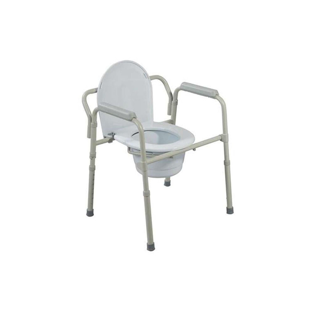 Drive Medical 11148-1 Folding Steel Bedside Commode