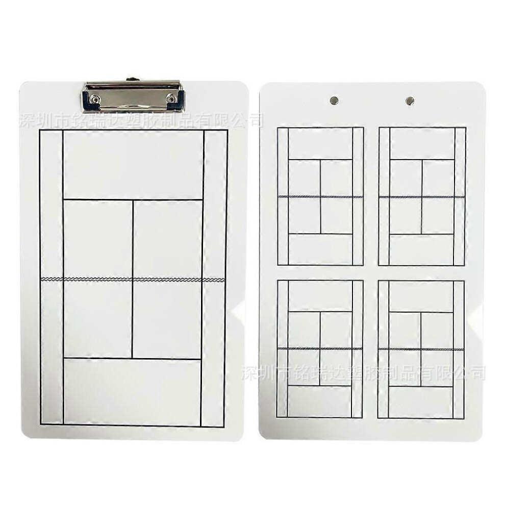 Kricely (As Show, One Size) Tennis Dry Erase Board Tennis Coaching Board Competition Strategy Board Tennis Clipboard