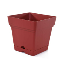 Pottes en plastique de Mintra pour plantes Plancheur carre pour plantes exterieures interieures Pots de jardin avec soucoupes et trous de drainag