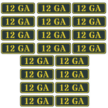 AOLAMEGS AMMO Can Vinyl Set Decal Eticheta 9mm 5.56 7.62 12GA .22 .223 .308 .300 .380 .45 (20 pachet/12)