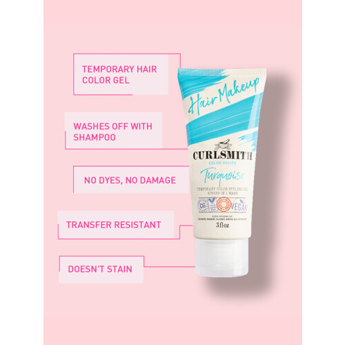 CURLSMITH - Vegan Χρώμα Μαλλιών και Gel Στυλ (Τυρκουάζ 3fl.oz) 2