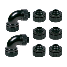 Thermaltake Pacific DIY 16 mm OD PETG-Klemmverschraubungsset Schwarz  CL-W260-CU00BL-A