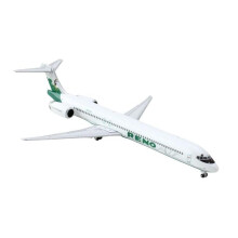 GeminiJets GJ551 McDonnell Douglas MD-90 Commercial Aircraft Reno Air N905RA White with Green Tail 1-400 Diecast Model Airplane