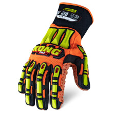 Ironclad KONG Pro Hi-Viz Handschuh, TPR Schlagschutz, A6 Schnittfest, Stufe 5 Abrieb, X-Large (SDX2P-05-XL)