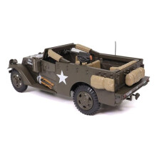 Militaria Die Cast 24213-43 White M3 Olive Drab United States Army 1 by 43 Scale Diecast Model Scout Car