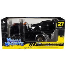 Muscle Machines 11560BK JDM Flatbed Truck Matt Black & 1986 Audi Sport Quattro S1 E2 Muscle Transports Series 1 by 64 Scale Diecast Models