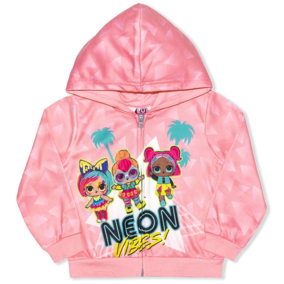 LOL Surprise Dolls Girls Zip Up Hoodie for Little and Big Girls - Blue/Pink