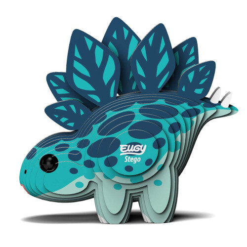 Eugy Stegosaurus Δεινόσαυρος 3D Παζλ, 22 Τμχ Οικολογικό Παιδαγωγικό Παζλ για Παιδιά 6+ 2