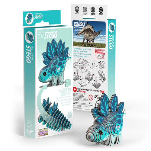 Eugy Stegosaurus Δεινόσαυρος 3D Παζλ, 22 Τμχ Οικολογικό Παιδαγωγικό Παζλ για Παιδιά 6+ 1