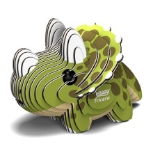 Eugy Triceratops-Dinosaurier-3D-Puzzle, 25-teiliges, umweltfreundliches Lernspielzeug fr Jungen, Mdchen und Kinder ab 6 Jahren
