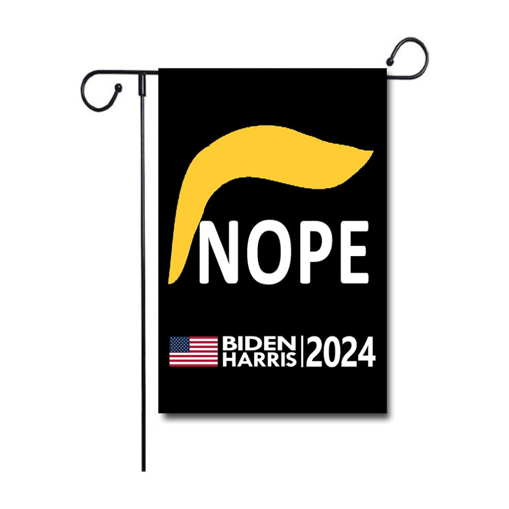 Panneau de jardin anti-Trump IFHUH Panneau Trump Nope Panneau de jardin Biden 2024 Panneau de jardin du pr   sident Biden Drapeau de jardin de camp