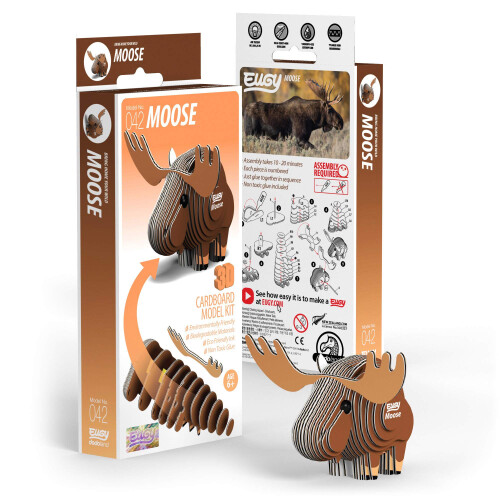 Eugy Moose 3D Πάζλ, 24 Τεμάχια Οικολογικό Εκπαιδευτικό Παιχνίδι για Παιδιά 6+ 1