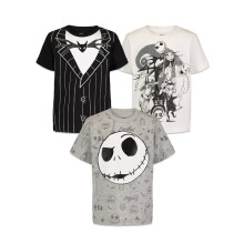 Disney Nightmare Before Christmas Jack Skellington Oogie Boogie Sally Big Boys 3 pary koszulek 8
