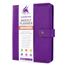 Clever Fox Weekly Planner Binder - M?ls?tningsplanl?gger for tidsstyring og ugentlige opgaver - Arbejds- og livsplanl?gning med huskeliste og van