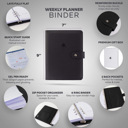 Clever Fox Weekly Planner Binder - Goal Setting Planner for Time Manag 2
