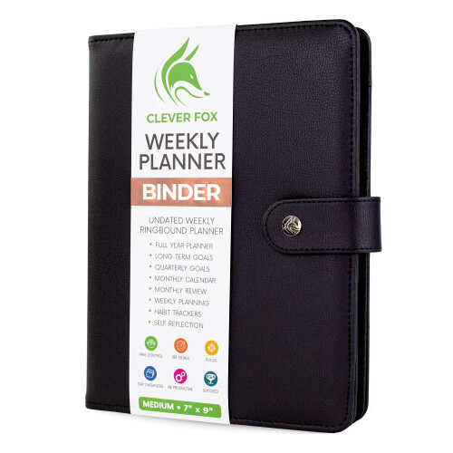 Clever Fox Weekly Planner Binder - Goal Setting Planner for Time Manag 1