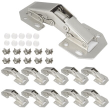 REDYA 10Pack Hidden Hinges for Cabinet Doors Frameless Cabinet Hinges Concealed Surface Mount Cabinet Hinges
