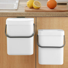LALASTAR Compost Bin Indoor Kitchen Sealed  Hanging Small Trash Can with Lid Under Sink for Kitchen  Food Waste Bin for Countertop  Mountable Garbage