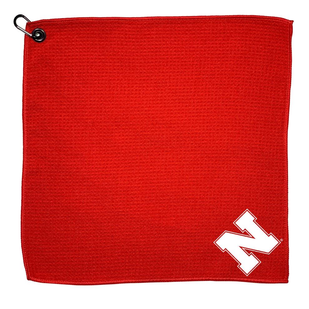 Serviette de golf    quipe de golf NcAA Nebraska Cornhuskers 15x15 avec mousqueton cl