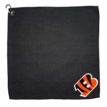 Golfe de equipe NFL Cincinnati Bengals Toalha de golfe com microfibra premium de clipe de carabiner com bolsos de waffle profundo