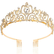 CHANACO Kultainen Tiara ja Kruunut Naisille Tyt ille - Kristalli Prinsessa Tiara Syntym p iville H Halloween Cosplay