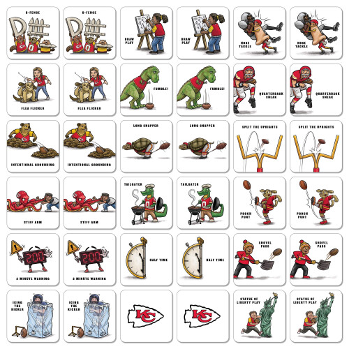 YouTheFan NFL Memory Match Game, Χρώματα Ομάδας, Μεσαίο ΗΠΑ 2