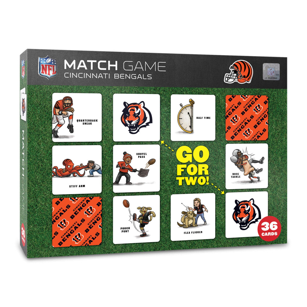 Photos - Board Game YouTheFan NFL Cincinnati Bengals Licensed Memory Match Game Medium
