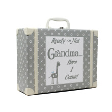 Child to Cherish Visit Grandma Kid's Suitcase  Includes Blanket  Grey