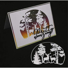 Annchaos Metalen snijmallen DIY Merry Christams Embossing Stencil Template Scrapbooking Kaartmaakmal Fotoalbum Kunstnijverheid Gereedschap (kerstboom)