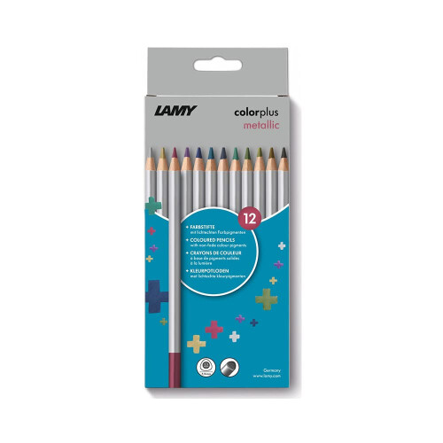 Lamy colorplus Μεταλλικά Μολύβια Χρωμάτων 506 Σετ 12: Φάκελος 12 Μολυβιών από Στερεό Ξύλο