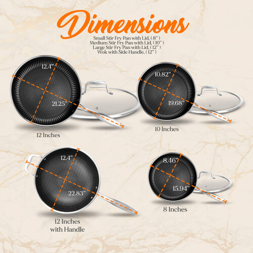 NutriChef 7-Piece Cookware Set Stainless Steel 2