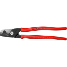 Knipex Tool KX9511225 9 in. Step Cut XL Cable Shears, Red