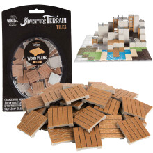 Monster Adventure Terrain- 50pc Wood Plank Tile Expansion Pack- H?ndmalet 1x1 Tile Set- Fantastisk bordplade Terr?n i minut- Tilpas dine D&D og P