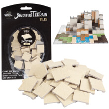 Monster Adventure Terrain - Pacote de expanso de ladrilhos de calcrio de 50 peas - Conjunto de ladrilhos 1x1 pintados  mo - Terreno de mesa