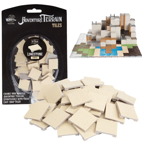 Monster Adventure Terrain- Πακέτο 50 τεμ Πλακάκια Λίθου- Χειροποίητο Σετ Πλακιδίων 1x1”